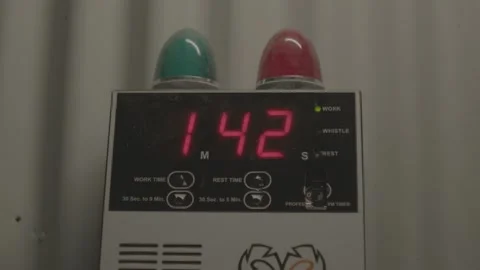 Boxing Clock Slowly Counts Down Stock-Footage 146986288