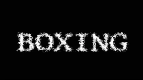 Boxing cloud text effect black isolated background 스톡 동영상 138722263