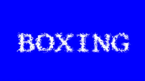 Boxing cloud text effect blue isolated background Stock Footage 138722264