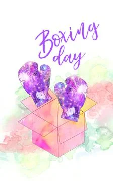 Boxing day concept background Stock Illustration