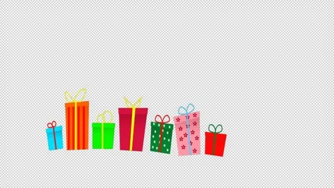Boxing Day Gift Boxes Stock Footage 258602494