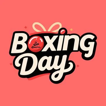 Boxing day logo typography Stock Illustration