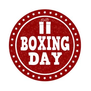 Boxing day stamp Stock Illustration