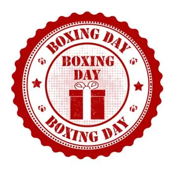 Boxing day stamp Stock Illustration