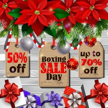 Boxing day tag Stock Illustration