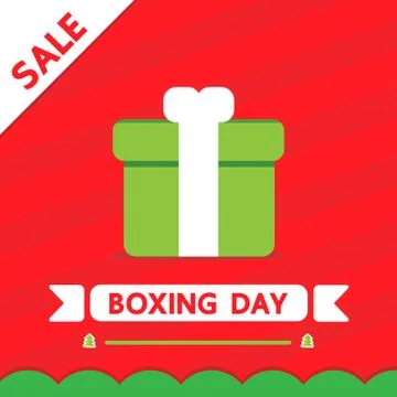 Boxing day vector christmas design. Stock Illustration