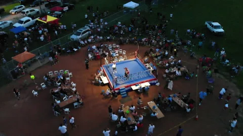 Boxing Event on Baseball Field 1 Stock Footage 234062432
