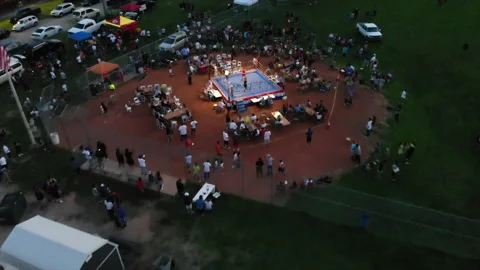 Boxing Event on Baseball Field 2 Stock Footage 234062962