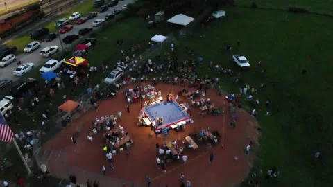 Boxing Event on Baseball Field 3 Stock Footage 234062963