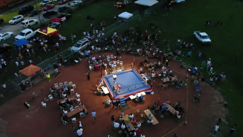 Boxing Event on Baseball Field 6 Stock Footage 234064985