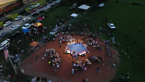 Boxing Event on Baseball Field Stock Footage 234061841