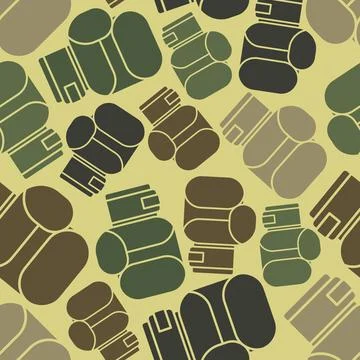 Boxing glove Army pattern seamless. boxing accessory Military background. B.. Illustrazione stock