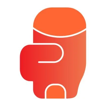 Boxing glove flat icon. Box equipment color icons in trendy flat style. Fist Stock Illustration