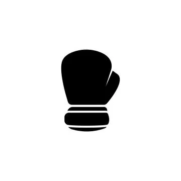 Boxing Glove Flat Vector Icon Stock Illustration