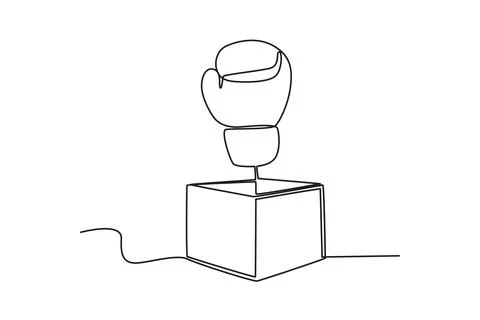 A boxing glove gift Stock Illustration