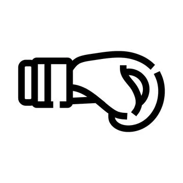 Boxing glove icon representing combat sport fitness Stock Illustration