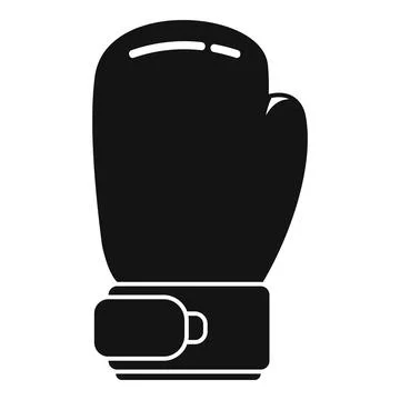 Boxing glove icon simple vector. Punch fight Stock Illustration