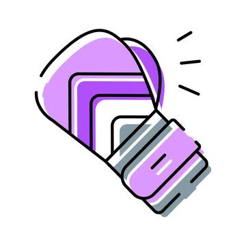 Boxing glove icon symbolizing combat sports training and competition Stock Illustration
