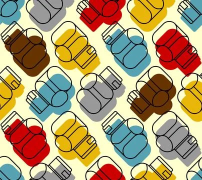 Boxing glove pattern seamless. boxing accessory background. Boxer uniform t.. Stock Illustration