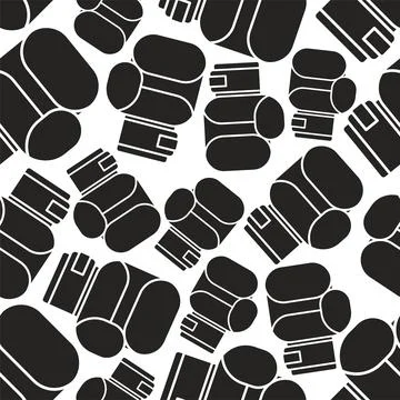 Boxing glove pattern seamless. boxing accessory background. Boxer uniform t.. Stock Illustration