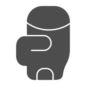 Boxing glove solid icon. Box equipment vector illustration isolated on white イラスト素材