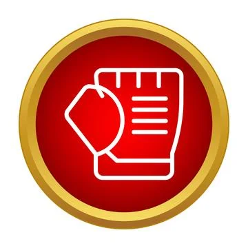 Boxing glove symbol on round gradient icon 스톡 일러스트