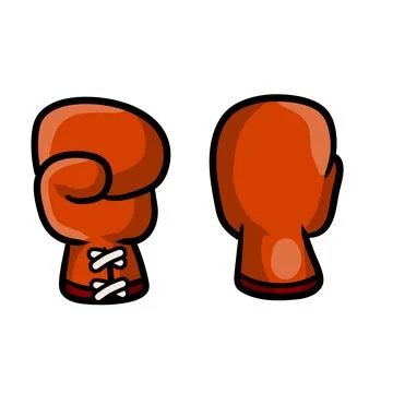Boxing glove. Two red elements of sportswear. イラスト素材