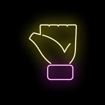 Boxing glover neon light representing fighting spirit Stock-Illustration