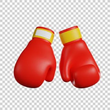 Boxing gloves 3D icon Stock Illustration