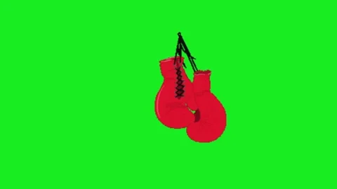 Boxing gloves animation on green screen 库存影片 332992668
