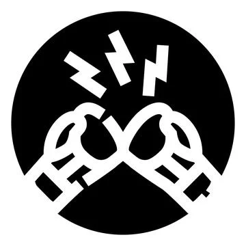 Boxing gloves colliding symbolizing competition and conflict Stock Illustration