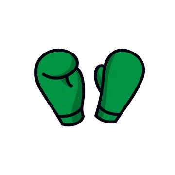 Boxing gloves doodle icon, vector illustration Stock Illustration
