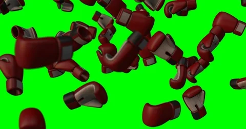 Boxing Gloves falling slow motion Video stock 105107718