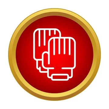 Boxing gloves fighting emblem representing sport and fitness Stock Illustration
