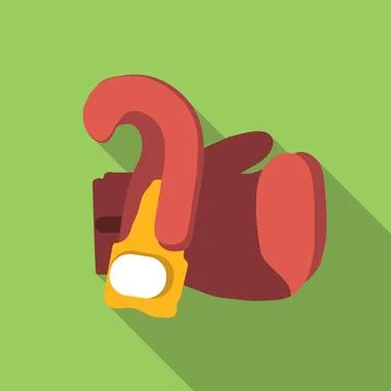 Boxing gloves flat icon Stock Illustration