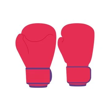 Boxing Gloves Flat Illustration. Clean Icon Design Element on Isolated Whit.. 스톡 일러스트