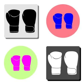 Boxing gloves. flat vector icon Stock Illustration