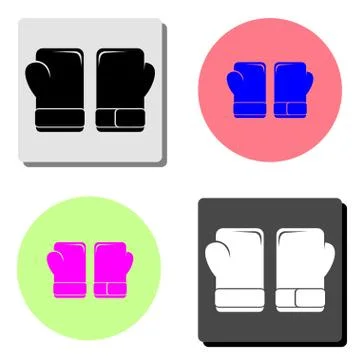 Boxing gloves. flat vector icon Stock Illustration