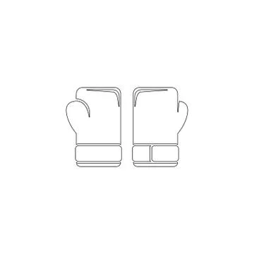Boxing gloves. flat vector icon Stock Illustration