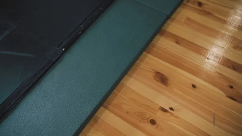 Boxing gloves on the floor 스톡 동영상 95532844