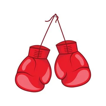 Boxing gloves hanging vector illustration element concept design template Stock Illustration