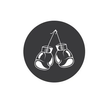 Boxing gloves hanging vector illustration element concept design template Stock Illustration