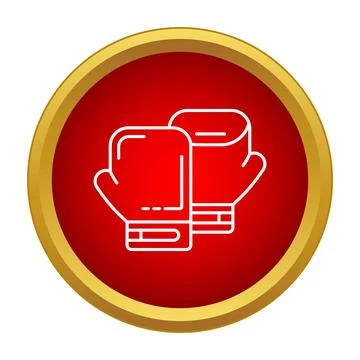 Boxing gloves icon representing combat sports training Stockillustratie