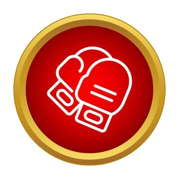 Boxing gloves icon representing combat sport competition Stock Illustration