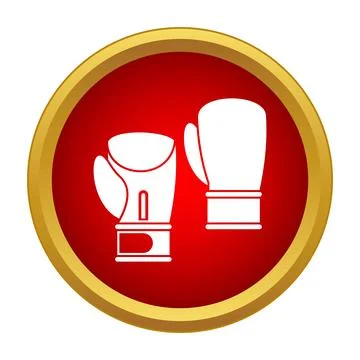 Boxing gloves icon representing strength and competition Stock Illustration
