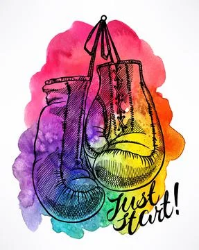 Boxing gloves Stock Illustration