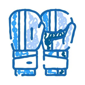 Boxing gloves for martial arts training Stock Illustration