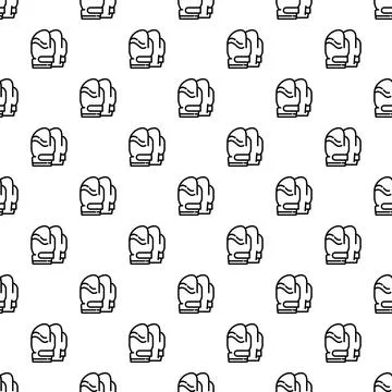 Boxing gloves pattern creating modern fitness background Stock Illustration
