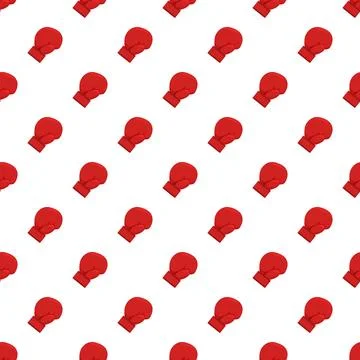 Boxing gloves pattern representing combat sport and fitness Stock Illustration