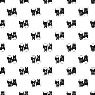 Boxing gloves pattern, simple style Stock Illustration